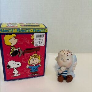 LINUS Flambro CERAMIC FIGURINE Peanuts 3.5" Figure BLANKET 50th Celebration